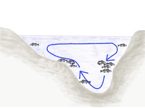 Originalgrafik zu Hotspots an einer Flussstruktur