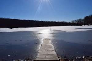 Winterlicher See aus dem bisherigen Zander-Winter-Artikel