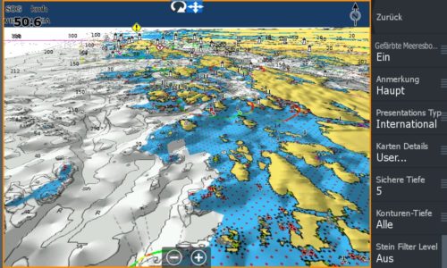 Test Navionics Sonarcharts Live angeln in norwegen Map mit 3D Ansicht
