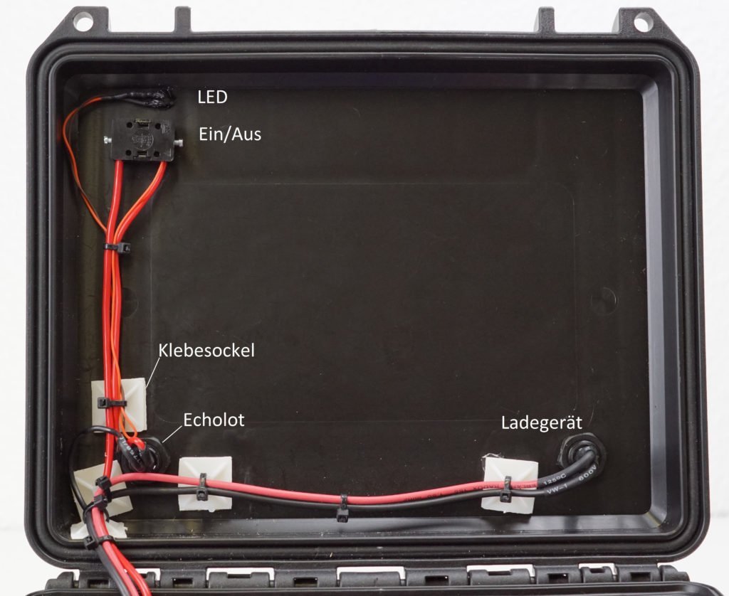 Echolot Tipp - Akku - Schritt 6 - Die Verkabelung des Deckels (2)