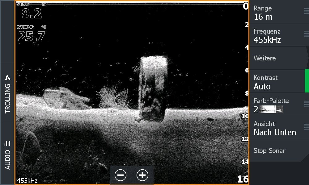 Lowrance HDS Carbon Structure Scan Echolotbild