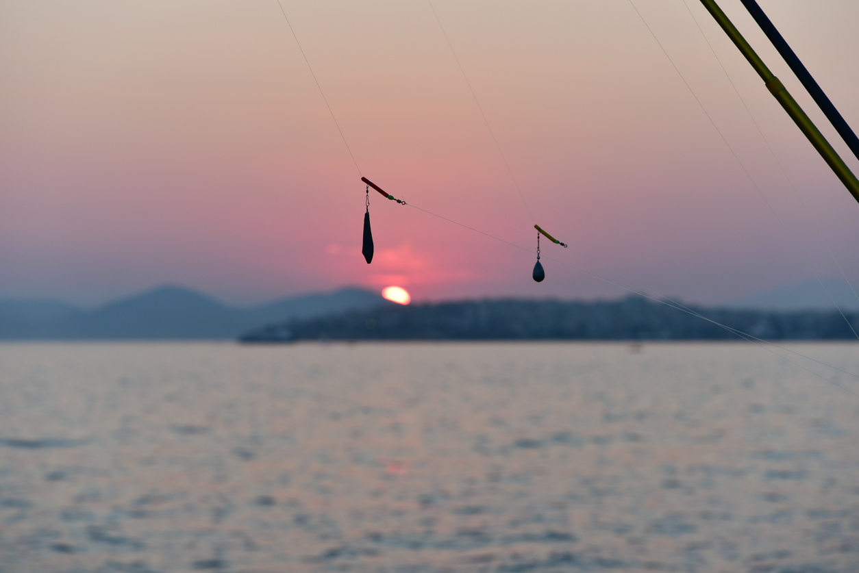 Silhouette einer Laufbleimontage